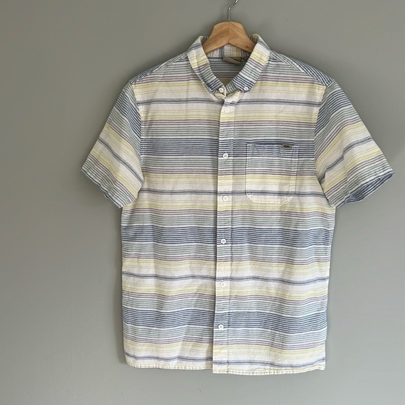 Vans Men’s Cotton Button Down Striped Shirt - Size Small - Picture 1 of 10